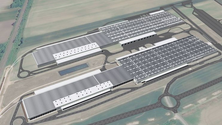 An artist's impression of the array, which is expected to begin generating power next year. Image: Audi